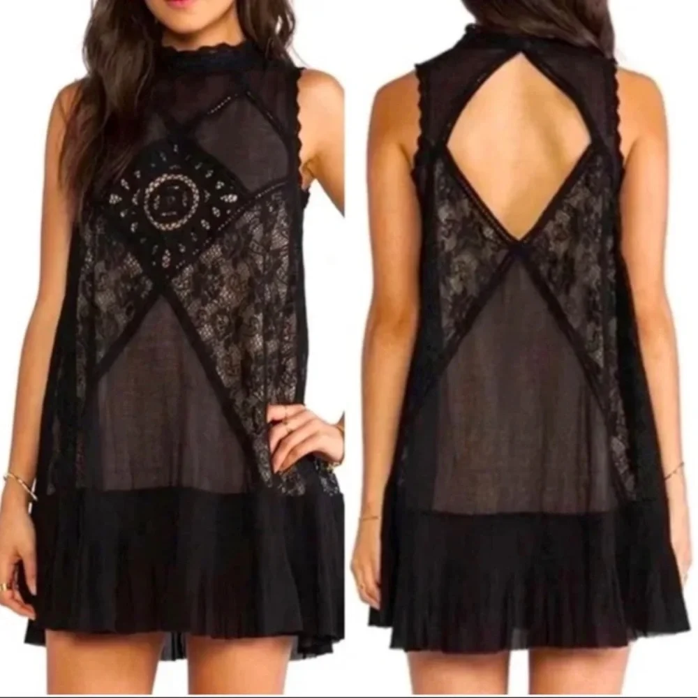 Free people angel lace mini dress size small - Picture 3 of 14